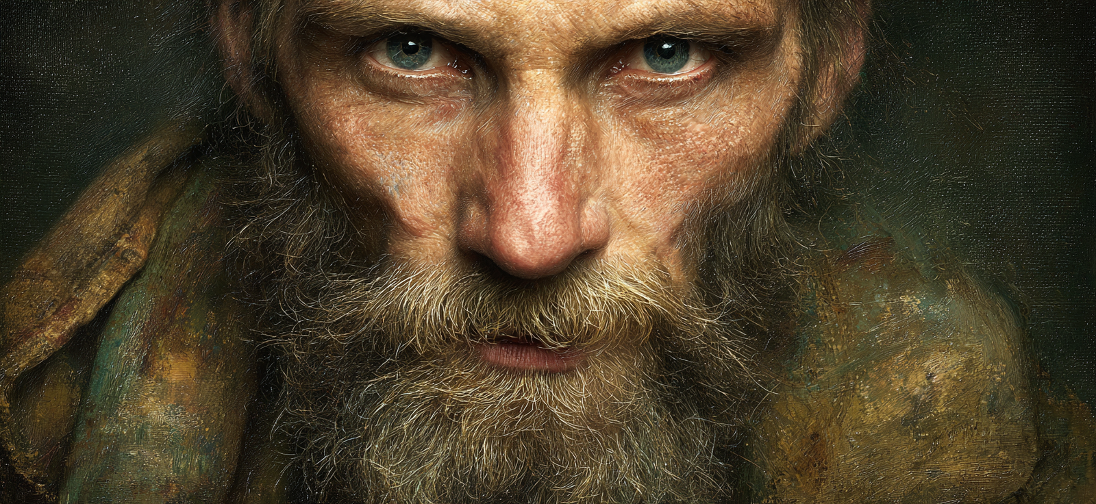 Nahaufnahme Portrait Eines Mannes Mit Bart Alter Und Emotionale Tiefe | Portraets | Menschen und Emotionen