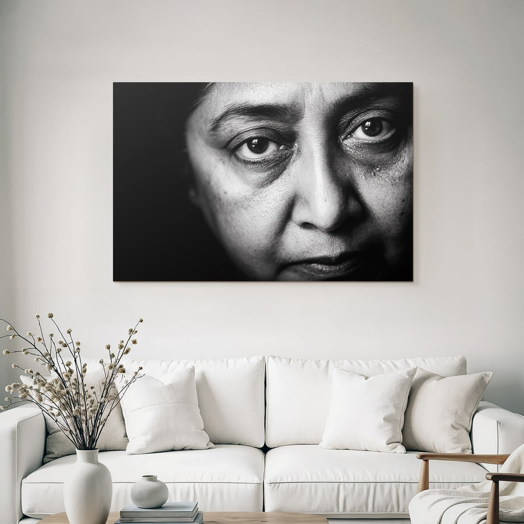 Nahaufnahme Portrait Eines Menschen Augen Facial Features