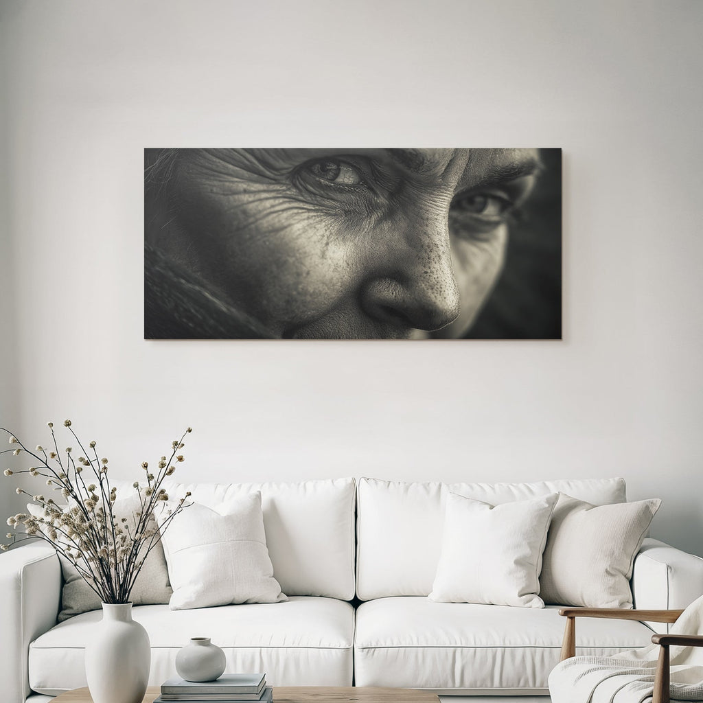 Nahaufnahme Portrait Gesicht Augen Textur Alter Erfahrung