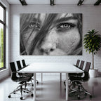 Nahaufnahme Portrait Portrait Von Augen Und Hautflecken