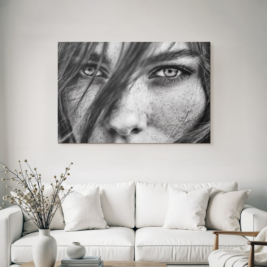 Nahaufnahme Portrait Portrait Von Augen Und Hautflecken