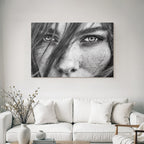 Nahaufnahme Portrait Portrait Von Augen Und Hautflecken