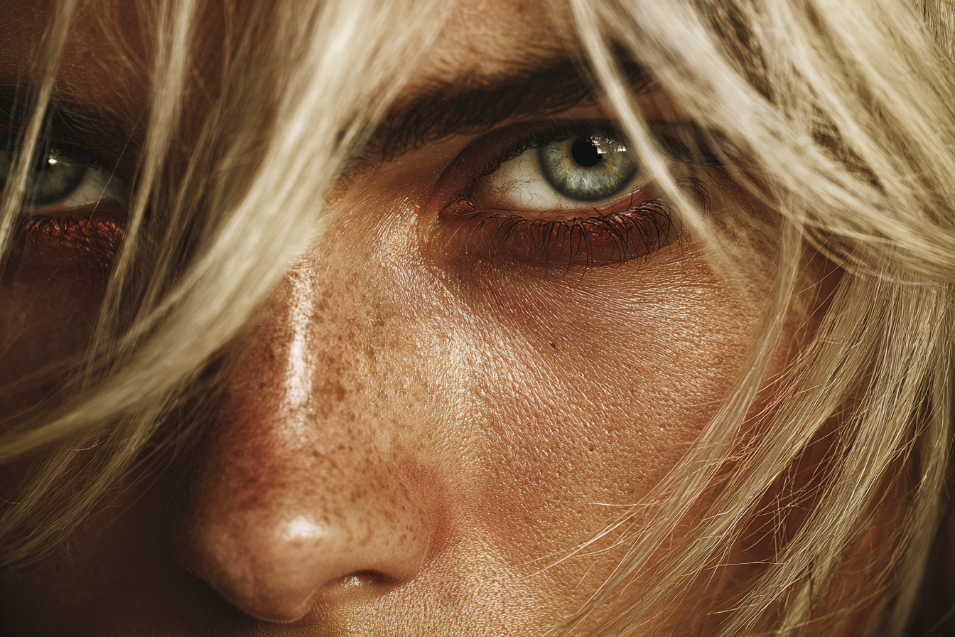 Nahaufnahme Von Augen Hauttextur Und Freckles | Portraets | Menschen und Emotionen