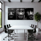 Nahe Portraits Von Männern Monochrom Intensität Und Tiefe
