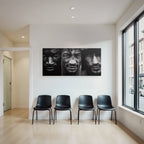 Nahe Portraits Von Männern Monochrom Intensität Und Tiefe