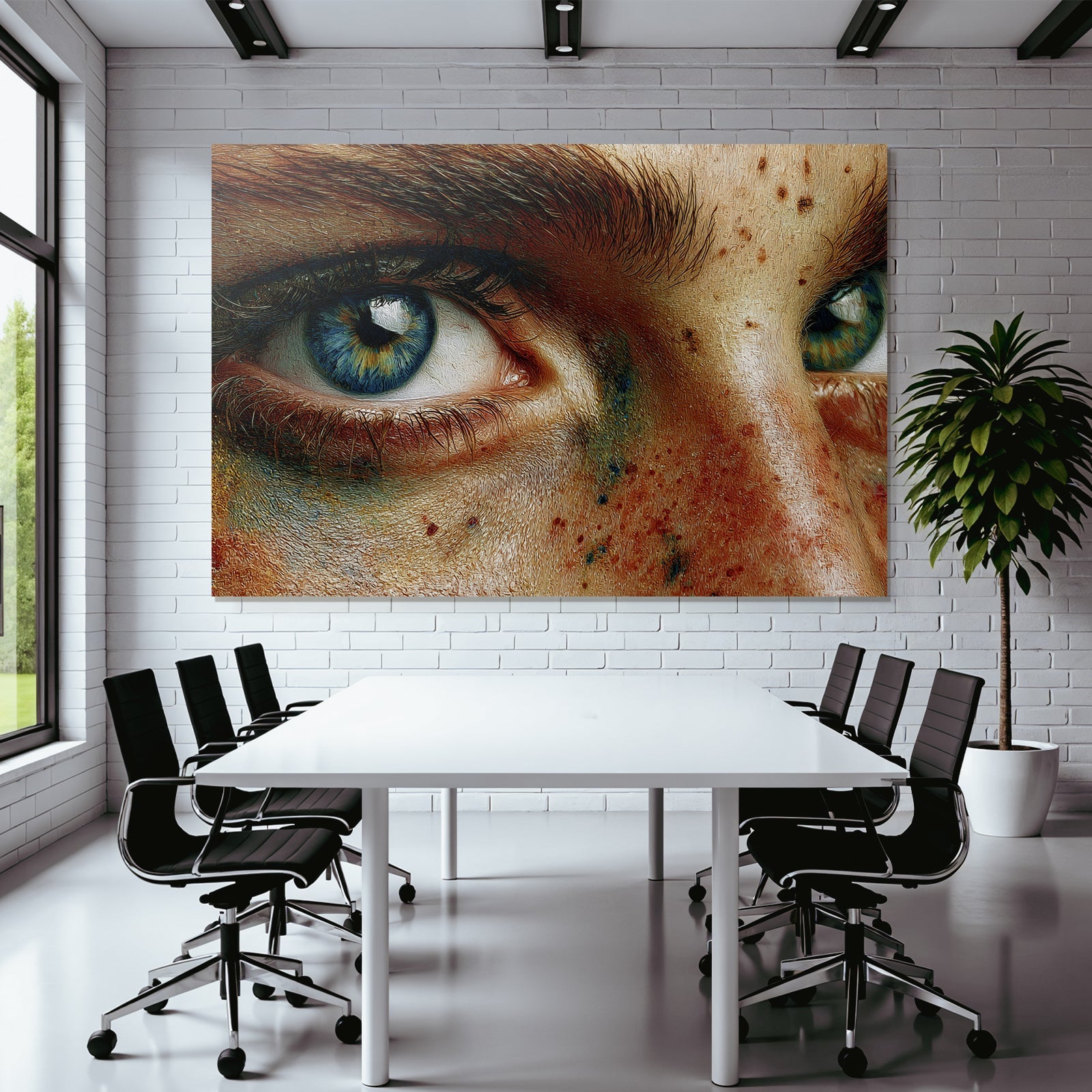 Naheaufnahme Eines Auges Iris Wimpern Und Hautdetails