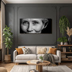 Naheaufnahme Portrait Gesicht Augen Textur Alter Weisheit