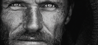 Naheaufnahme Schwarz Und Weiss Portait Eines Mannes | Portraets | Menschen und Emotionen