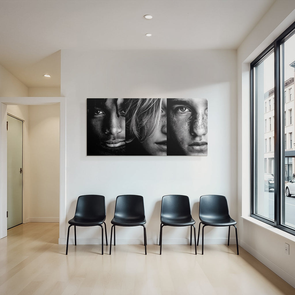 Schwarz Weiss Portraits Face Ausdrücke Individualität