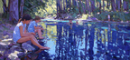 Spielende Kinder Am Wasser Impressionismus | Portraets | Menschen und Emotionen