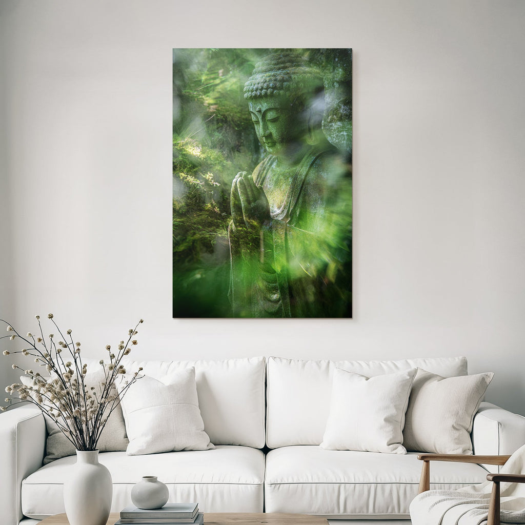 Buddha Statü In Nature Gebets Position Ruhige Umgebung