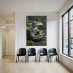 Decorative Statü Seated Figure Spirituality Garden Atmosphere