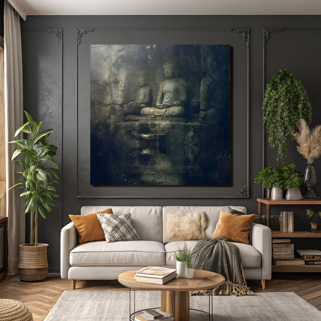 Meditative Statün Buddhistische Kunst Ruhe Spiritualität