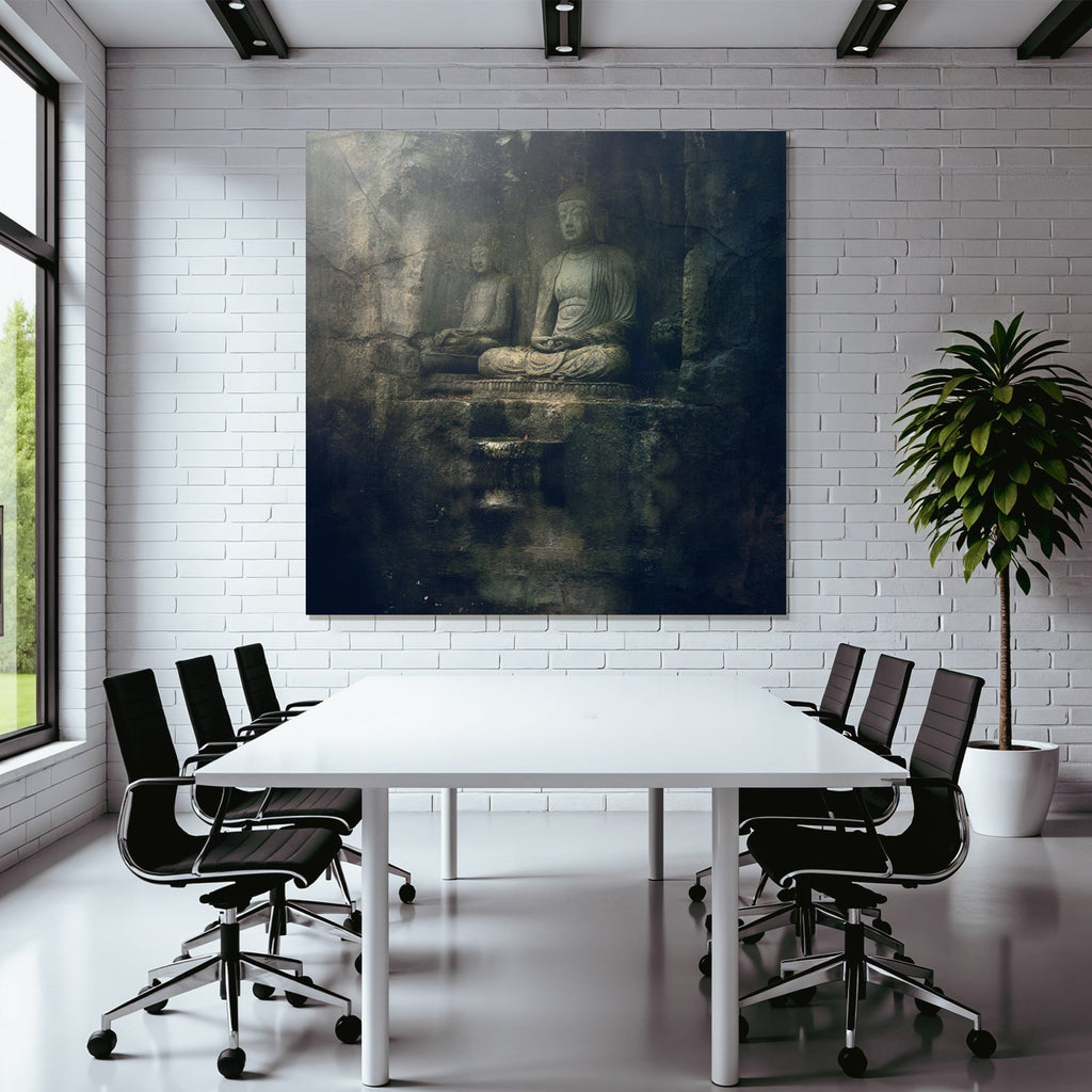 Meditative Statün Buddhistische Kunst Ruhe Spiritualität