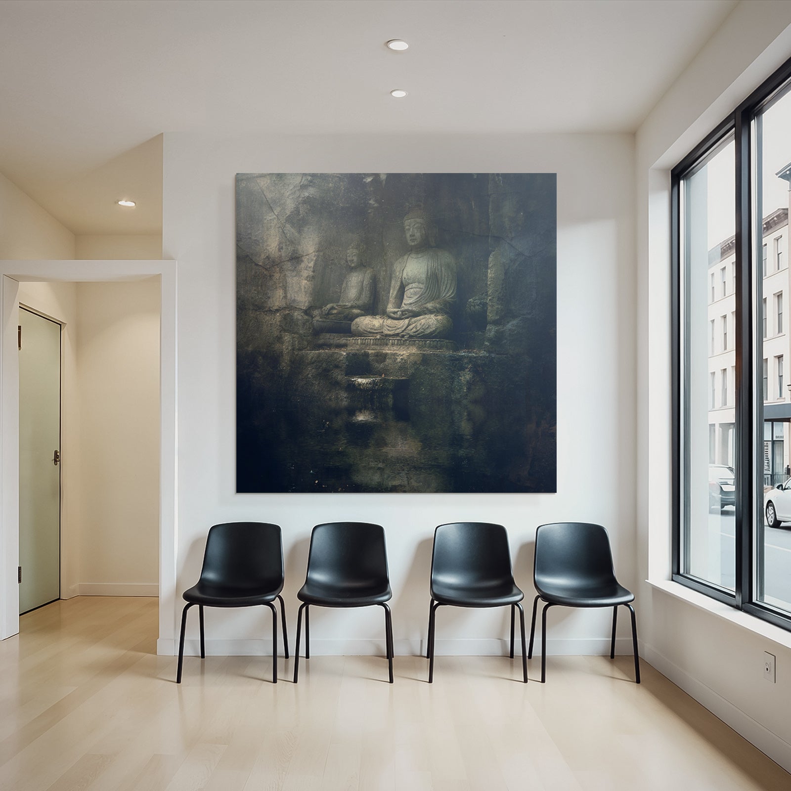 Meditative Statün Buddhistische Kunst Ruhe Spiritualität