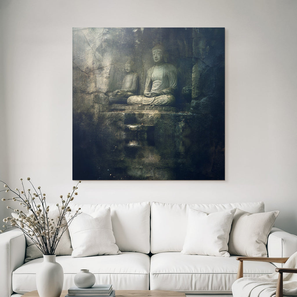 Meditative Statün Buddhistische Kunst Ruhe Spiritualität
