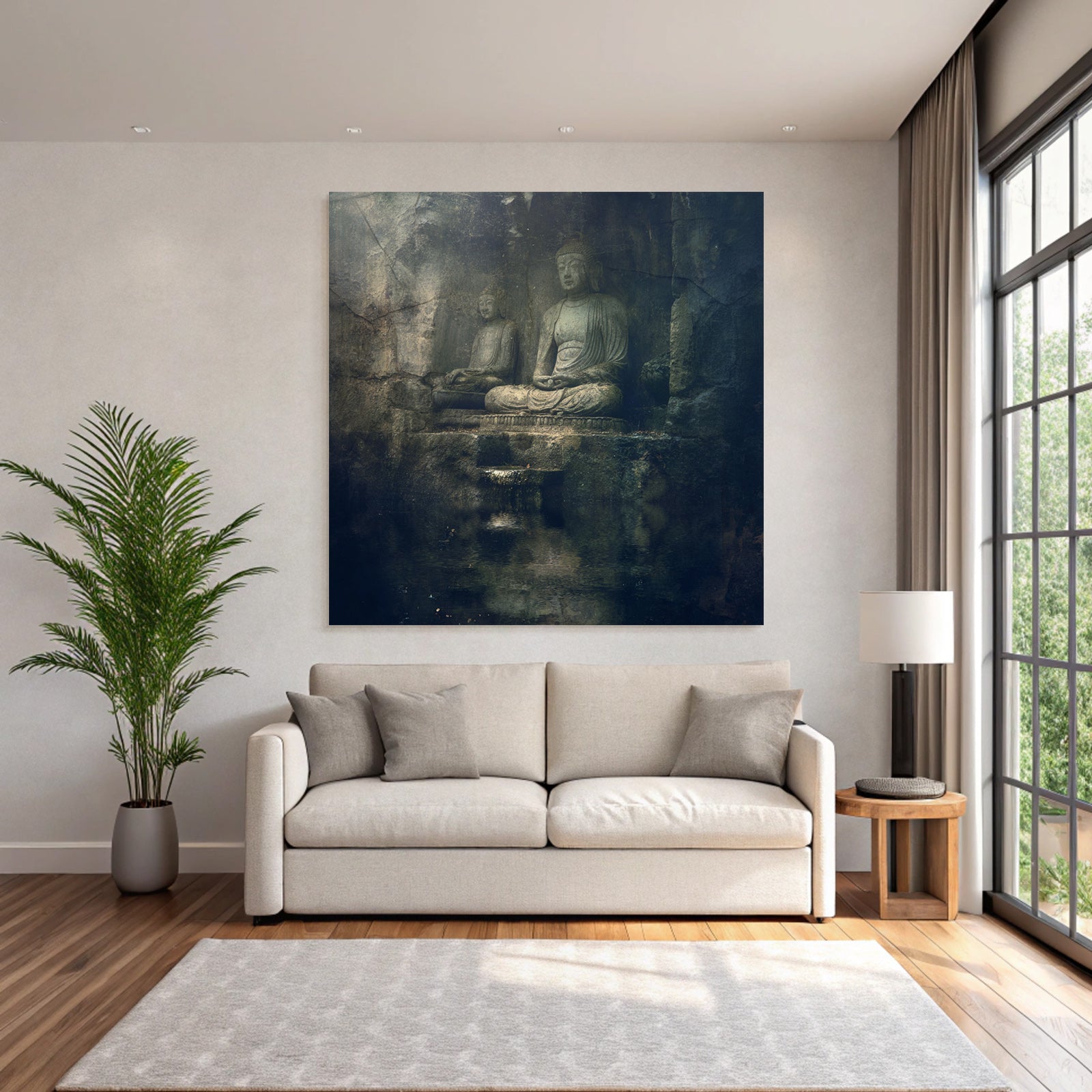 Meditative Statün Buddhistische Kunst Ruhe Spiritualität