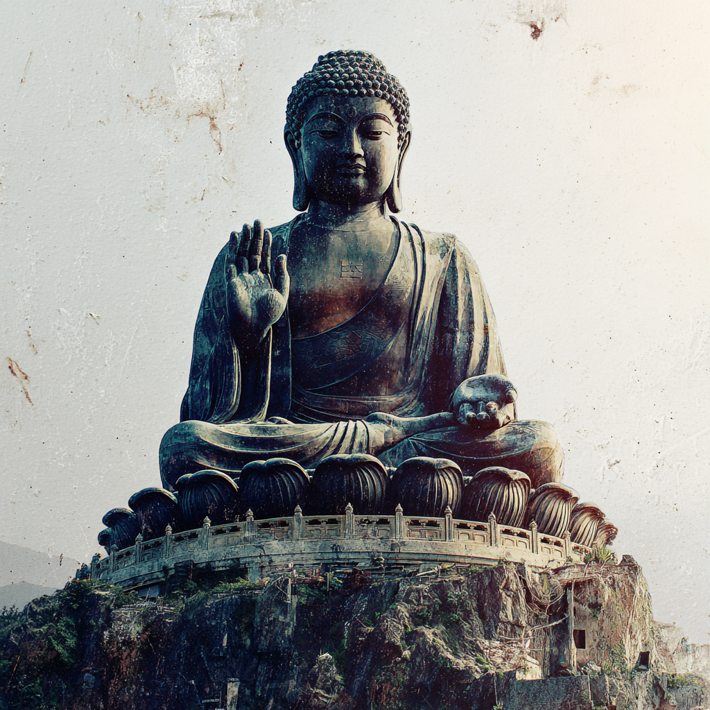 Tian Tan Buddha Lantau Island Hong Kong Statü Buddhismus | Spirituelle Motive und Buddha | Menschen und Emotionen
