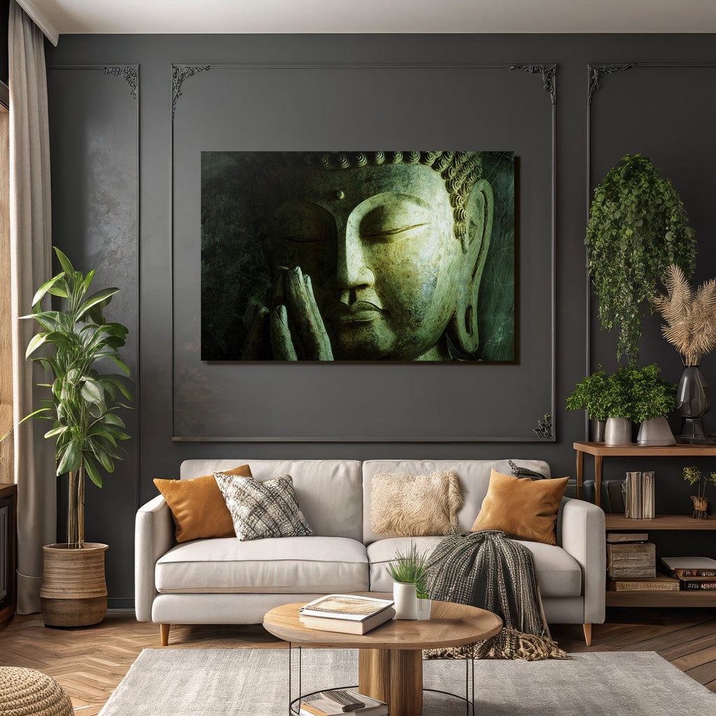 Buddha Skulptur Gebetshaltung Ruhe Meditiation
