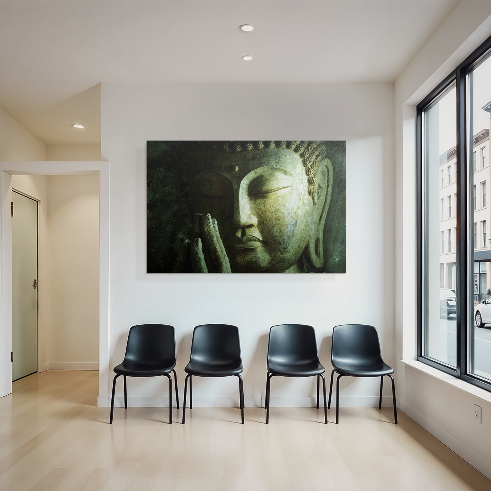 Buddha Skulptur Gebetshaltung Ruhe Meditiation