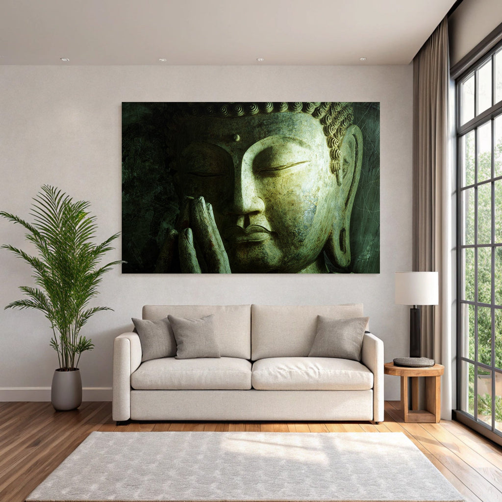 Buddha Skulptur Gebetshaltung Ruhe Meditiation
