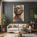 Kreative Kunstvolle Portraitzeichnung Einer Personen Face Oberen Korper