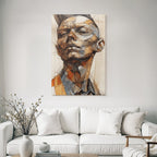 Kreative Kunstvolle Portraitzeichnung Einer Personen Face Oberen Korper
