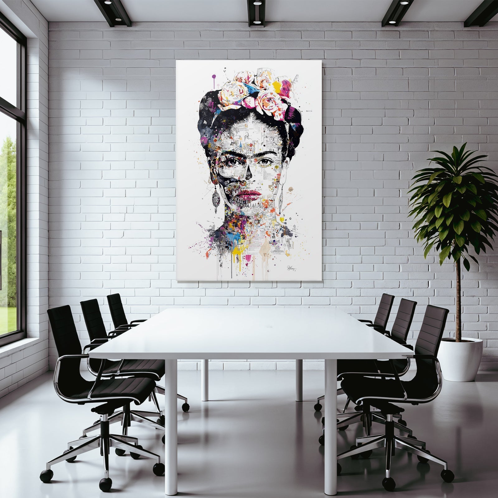 Lebens Und Todes Skull Aquarellkunst Vibrant Effects