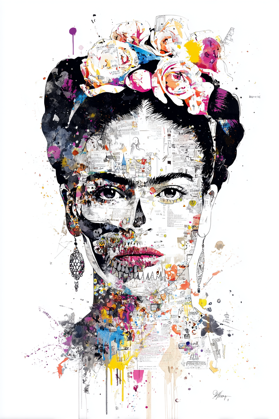 Lebens Und Todes Skull Aquarellkunst Vibrant Effects | Tattoo Aesthetik | Menschen und Emotionen