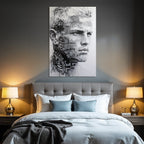 Monochromatic Portrait With Textured Design