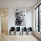 Monochromatic Portrait With Textured Design