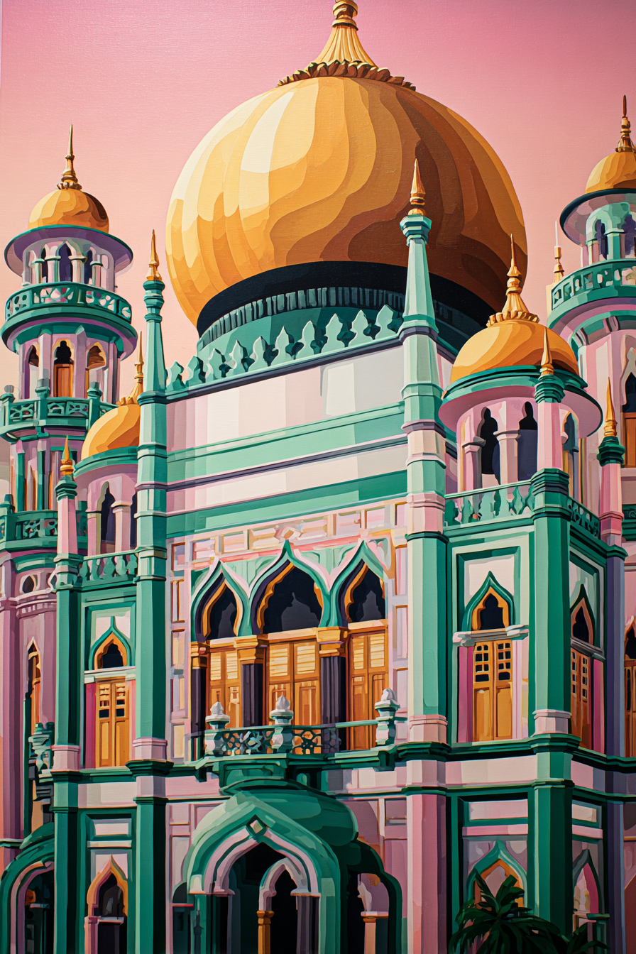 Ornate Architecture Structures Mit Dom Und Fenstermuster | Tattoo Aesthetik | Menschen und Emotionen