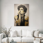 Stylisierte Kunst Der Nachdenkliche Mensch Patchwork Techniken