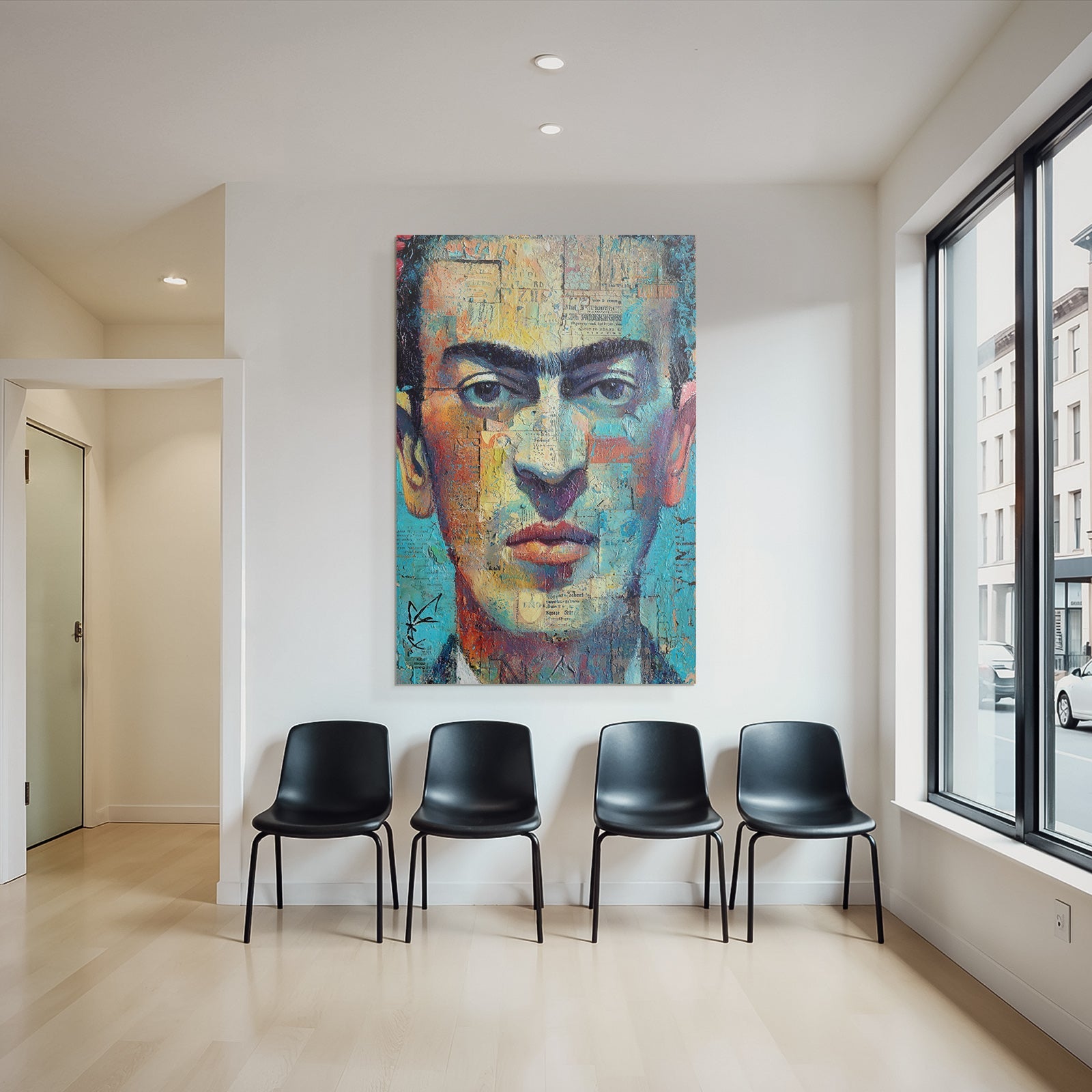 Stylisierte Porträt Fragmentiert Kunstwerk Identität Kultur Emotionen