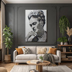 Stylisierte Portrait Einer Frau Mit Intrikater Linienarbeit