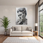 Stylisierte Portrait Einer Frau Mit Intrikater Linienarbeit