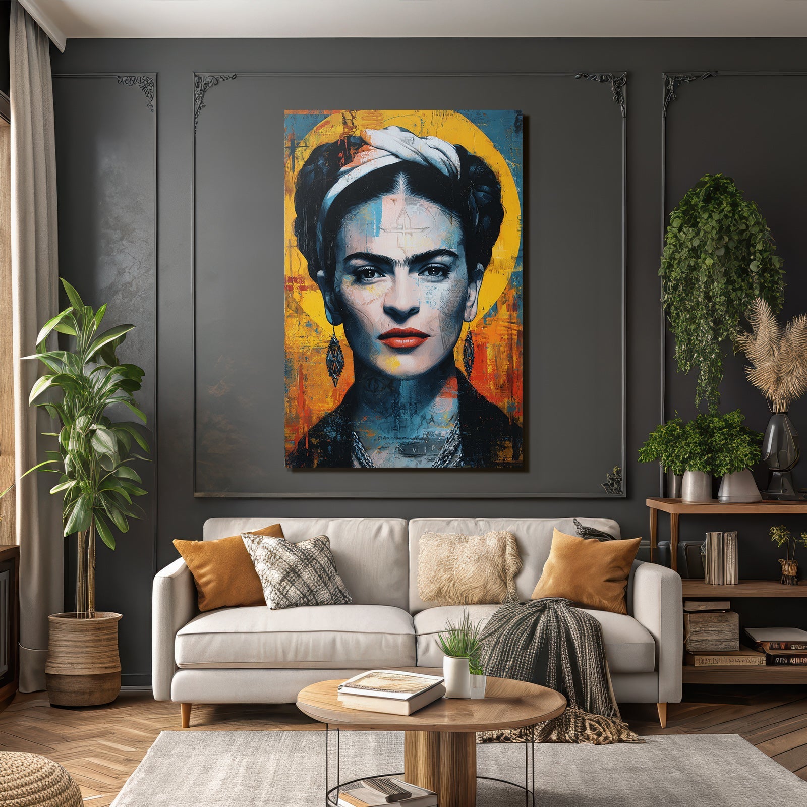 Stylisierte Portrait Einer Frau Mit Jewelery Und Bold Makeup