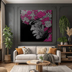 Personliche Blumenmuster Portrait Abstrakte Kunst