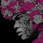 Personliche Blumenmuster Portrait Abstrakte Kunst | Tattoo Aesthetik | Menschen und Emotionen