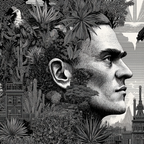 Portrait Mensch Naturverbindung Monochromatisch | Tattoo Aesthetik | Menschen und Emotionen