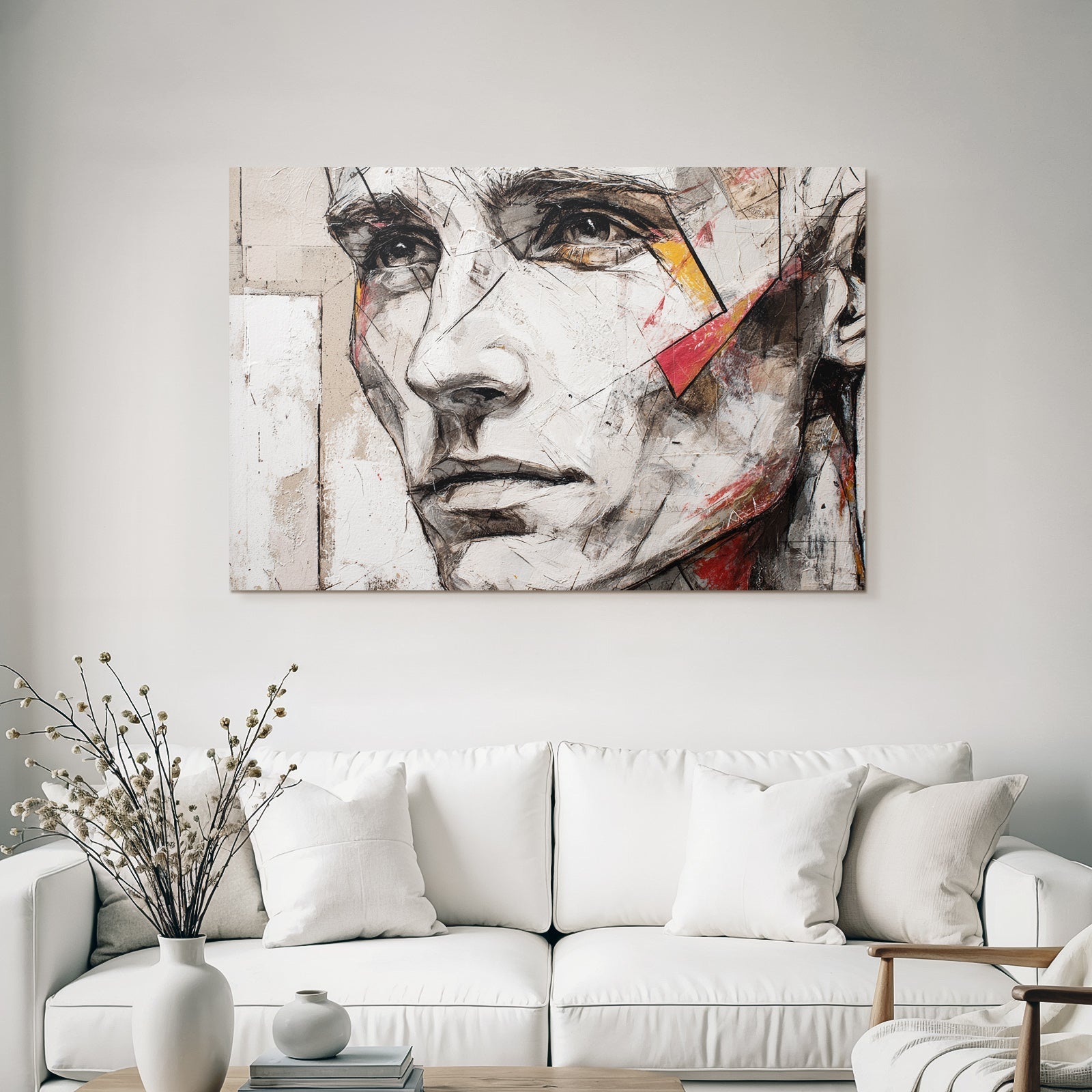 Gemalte Gesicht Abstracte Design Elemente Strassenkunst