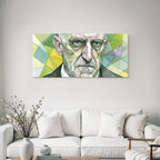 Geometric Abstrakte Porträt Nutzerillustration Vibrante Farben