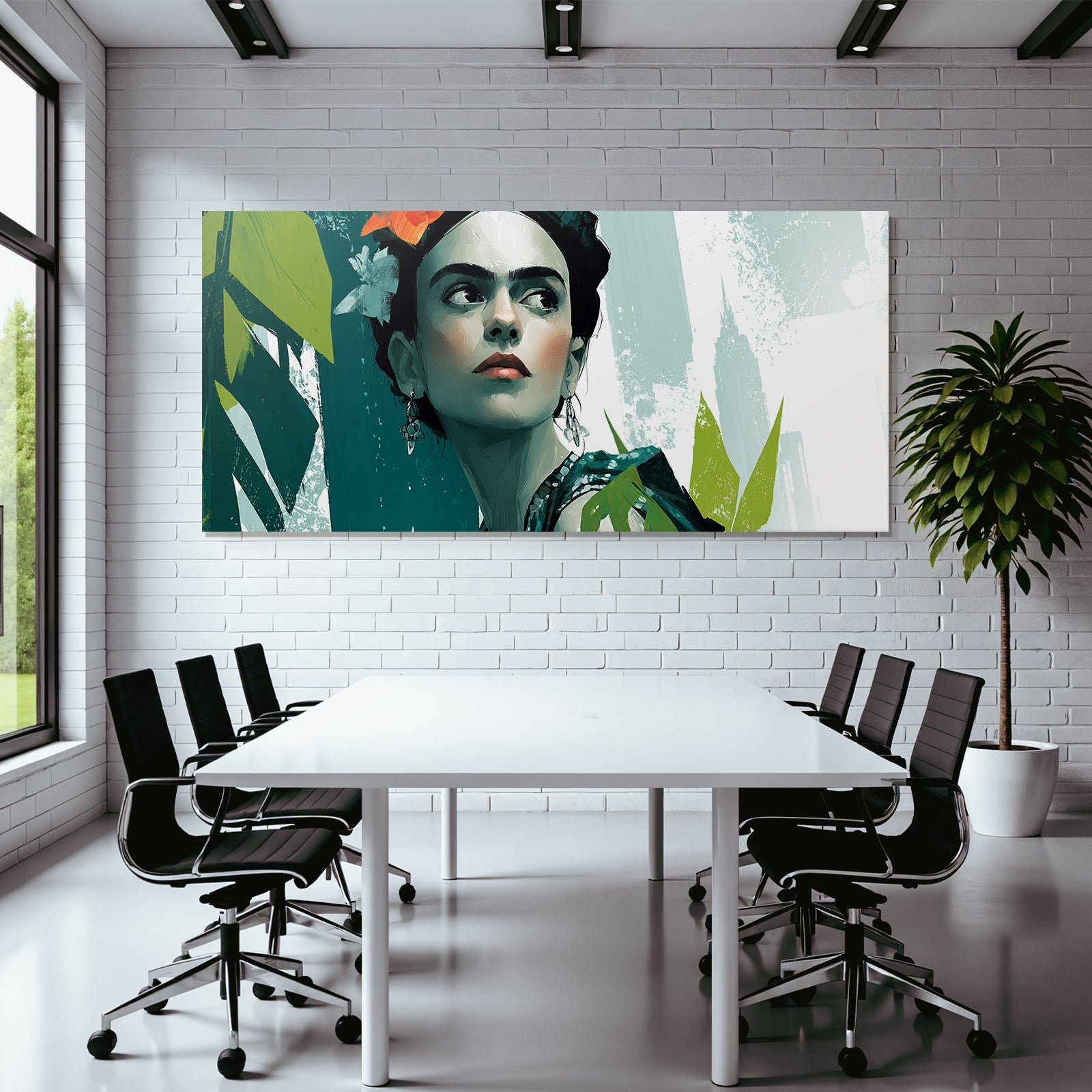 Künstlerische Illustration Einer Weiblichen Figur Mit Blumen Im Hair Und Schmuck