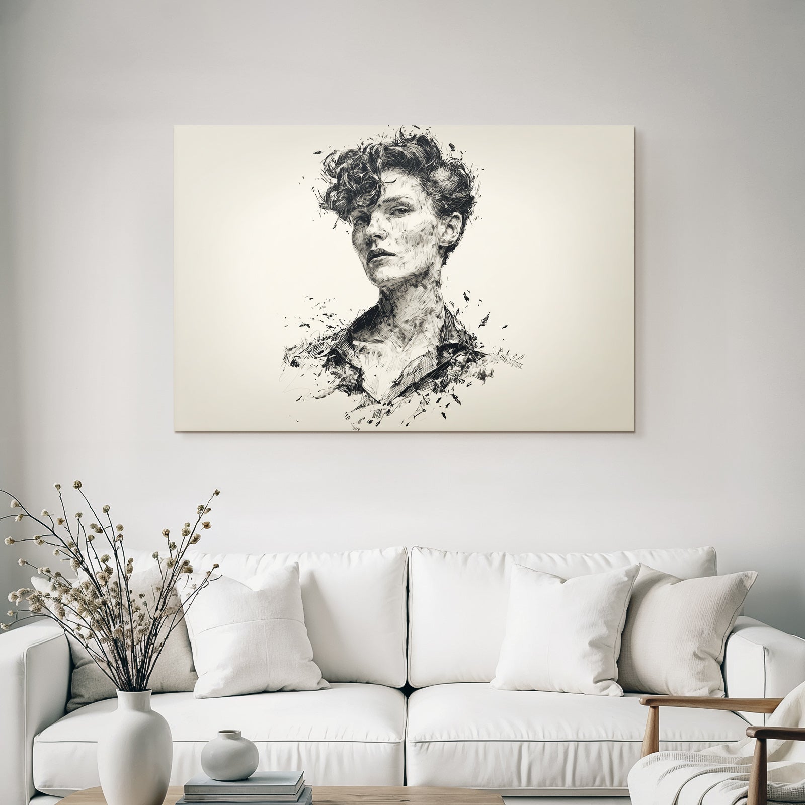 Künstlerische Skizze Person Modernes Abstraktes Portrait