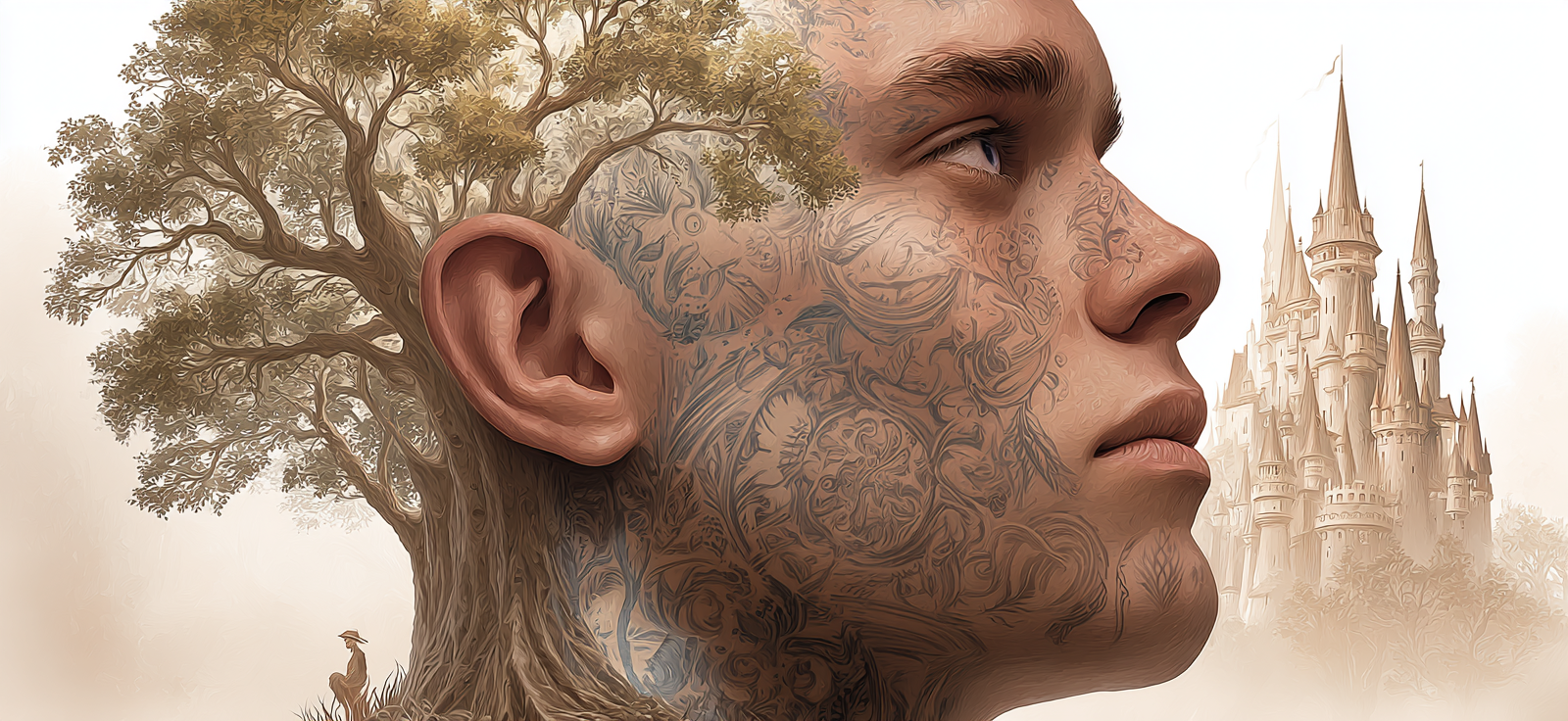 Mensch Natur Architektur Harmonie Surrealismus | Tattoo Aesthetik | Menschen und Emotionen