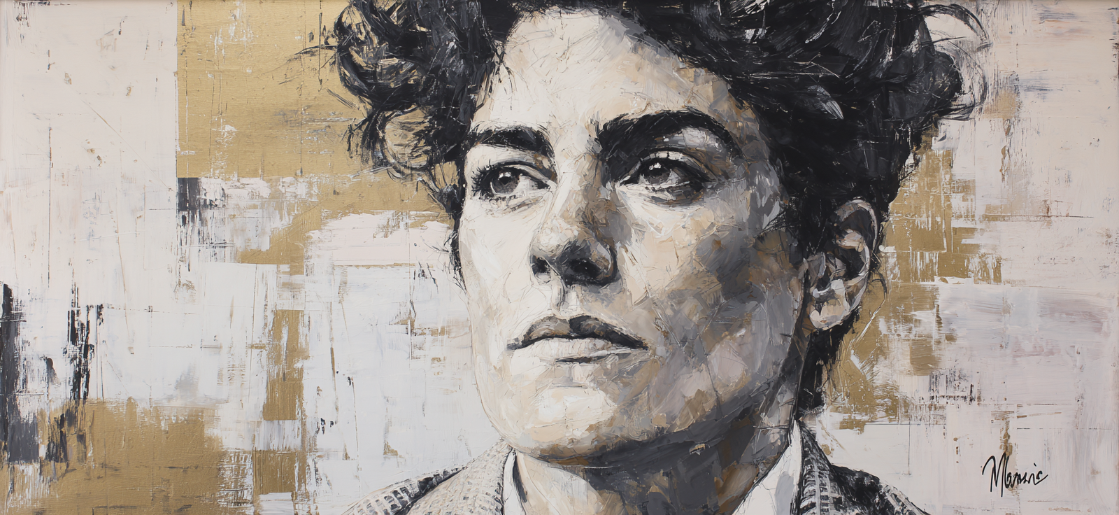 Portrait Moderner Stil Mit Abstraktem Hintergrund | Tattoo Aesthetik | Menschen und Emotionen