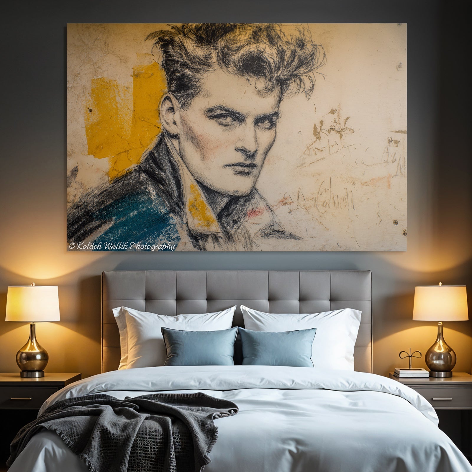 Stylisierte Kunstfigur Mit Aussdrucksvollem Blick