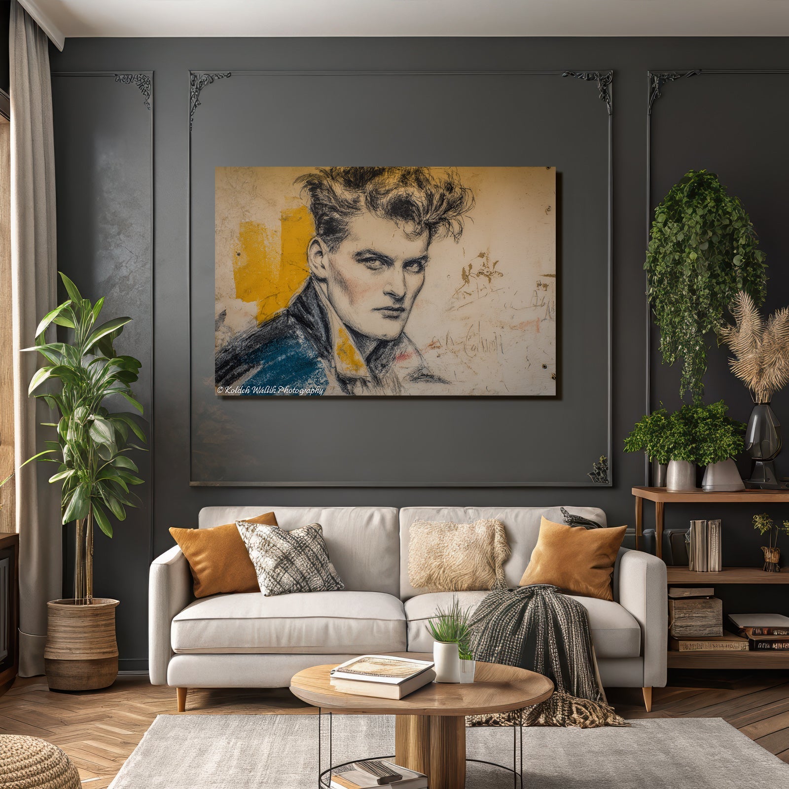 Stylisierte Kunstfigur Mit Aussdrucksvollem Blick