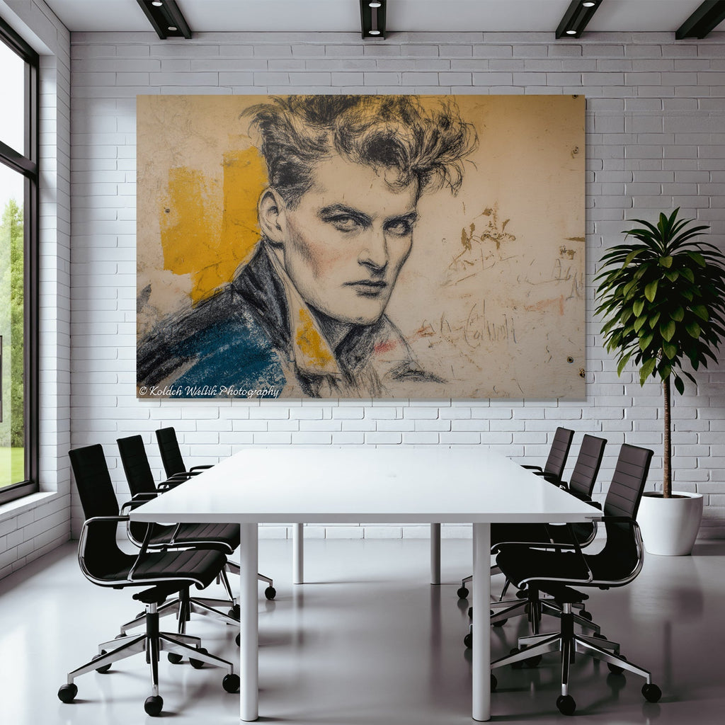 Stylisierte Kunstfigur Mit Aussdrucksvollem Blick
