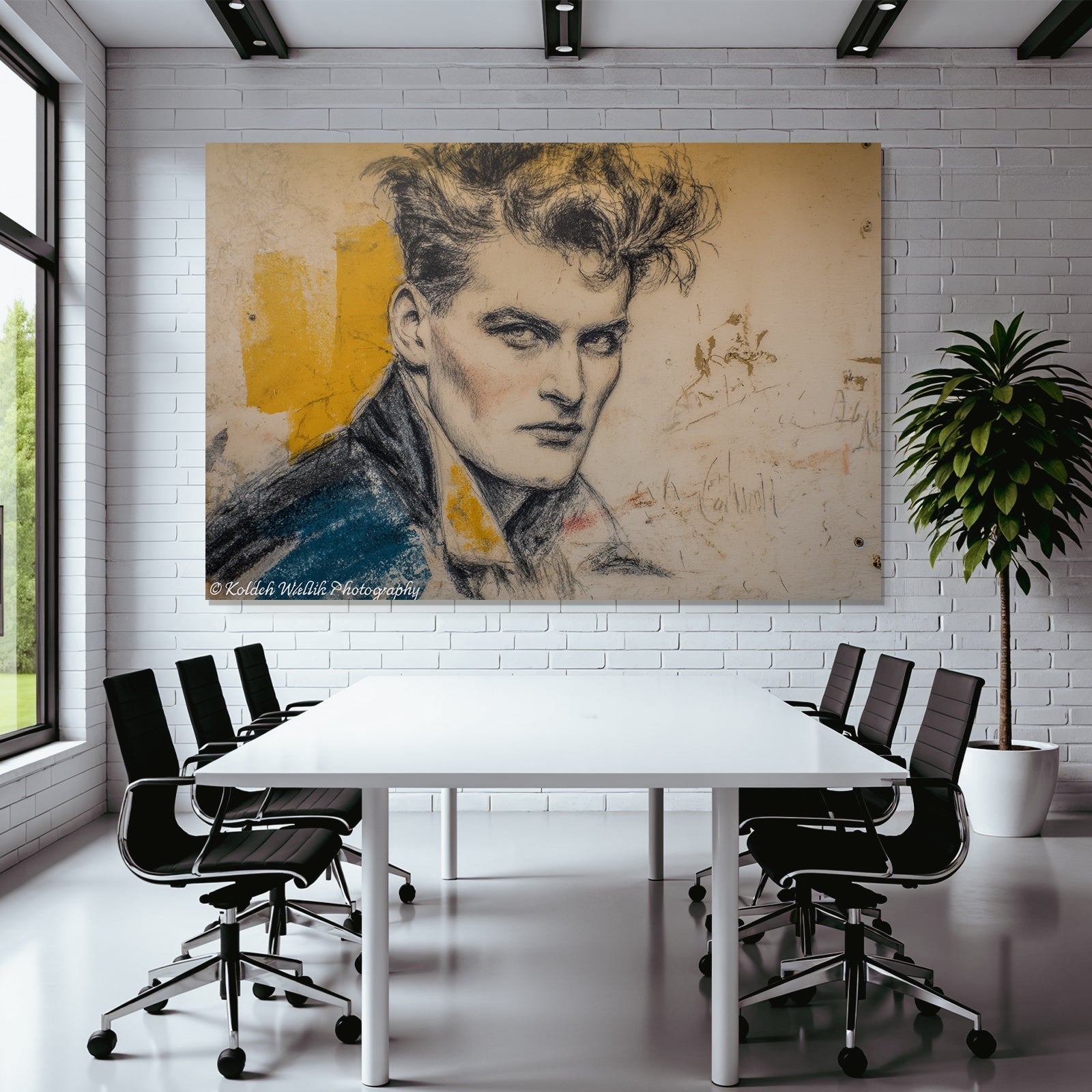 Stylisierte Kunstfigur Mit Aussdrucksvollem Blick